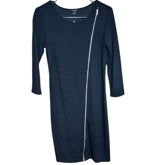 3/$10 166. ANN TAYLOR | A Symmetrical Gold Full Zip Dress Size:2 EUC - Picture 2 of 6